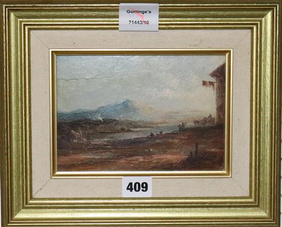 German School, oil, landscape